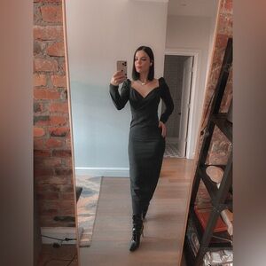 Elegant Black Long Sleeve Dress